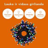rgb lemputes - Lauko ir vidaus girlianda PROLED RGB 10 m - 5 nuotrauka