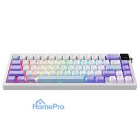 ajazz - Ajazz AK650 Dream Weaver Switch Violetinė-Balta-Mėlyna (Purple-White-Blue) RGB Belaidė Mechaninė Klaviatūra su Ekranu - 2 nuotrauka