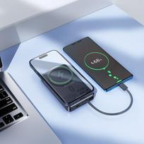 magsafe baterija - Hoco Q44 Magnetic, 10000mAh, 20W, juodas (black) - 3 nuotrauka