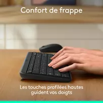 peles - Logitech MK250 Belaidis Klaviatūros ir Pelės Rinkinys Graphite (Grafito) - 2 nuotrauka