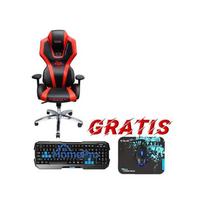 zaidimu kede led - E-Blue Auroza X1 LED, juoda/raudona (Black/Red) - 6 nuotrauka