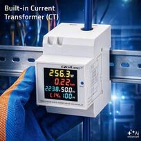 energy - Qoltec 50977 Vienfazis 6-in-1 elektros suvartojimo skaitiklis ,  DIN bėgiui ,  230V ,  100A ,  LCD ,  CT ,  3P - 4 nuotrauka