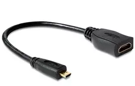 hdmi ethernet adapteris - Delock Cable High Speed HDMI - Micro HDMI w/Ethernet 0.23m - 3 nuotrauka