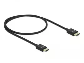 hdmi 8k kabelis - Delock Koaxiales High Speed HDMI Cable 0.5m Black - 2 nuotrauka