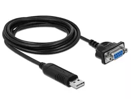 usb adapteris rs232 - DeLOCK 66281 USB 2.0 Type-A iki RS-232 DB9 Adapteris Juodas (Black) - 2 nuotrauka