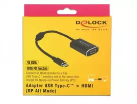 adapter hdmi hdmi x2 - Delock Adapter USB-C x2 / HDMI Black - 3 nuotrauka
