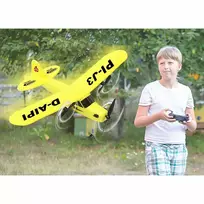 rc lektuvas - Jamara J3-CUB nuotolinio valdymo lėktuvas su giroskopu 2CH 2.4GHz - 9 nuotrauka