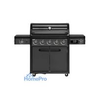 grill mustang - MUSTANG CHARLESTON 5+1 Dujinė kepsninė (Gas Grill) Juoda (Black) - 2 nuotrauka