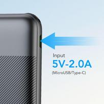 power bank 10000 mah - Veger L10S (W1105PD), 10000mAh, 20W, juodas (black) - 4 nuotrauka