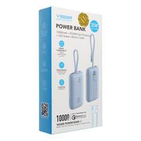 power bank 10000 mah - Veger K1 (W1188), 10000mAh, 35W, mėlynas (blue) - 2 nuotrauka