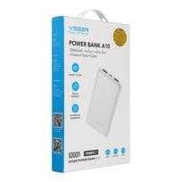 power bank 10000 mah - Veger A10 (W1065), 10000mAh, 10W, baltas - 8 nuotrauka