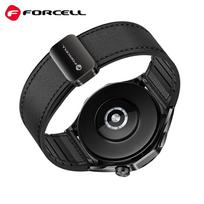 odines laikrodziu apyrankes 22mm - Forcell F-Design FS20 odinė apyrankė 22mm, Juoda (Black) - 5 nuotrauka
