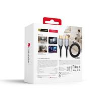hdmi 2.1 kabelis - Forcell HDMI 2.1 kabelis Cafule 1 m Juodas (Black) - 2 nuotrauka
