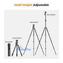 monopod - K&F Concept T254A7 Trikojis su FH-03 galvute, 240 cm - 3 nuotrauka