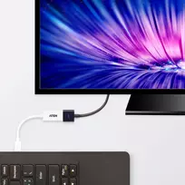 displayport hdmi adapteris - Adapteris Aten Mini DisplayPort to HDMI Mini Display port male, HDMI female, 0.2 m, balta - 3 nuotrauka