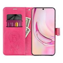 xiaomi redmi note 14 pro 5g deklas - MEZZO Book dėklas Xiaomi Redmi Note 14 Pro 5G / 14 Pro Plus 5G Dreamcatcher Magenta (Magenta) - 8 nuotrauka