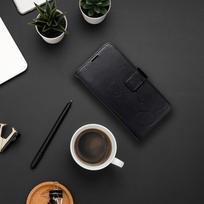 atverciami telefono deklai - MEZZO knygos dėklas iPhone 16e (SE 4 2025) Juodas (Black) - 4 nuotrauka