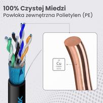 utp kabelis - EXTRALINK CAT5E FTP F/UTP outdoor twisted pair with gel 305m - 6 nuotrauka