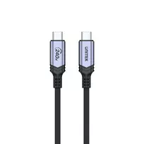 ikrovimo kabelis type 2 - Unitek C14110GY-2M USB-C įkrovimo kabelis 240W 2 m Sidabro sp./Juoda sp. (Silver/Black) - 7 nuotrauka
