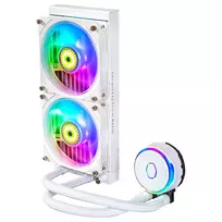 procesoriaus cpu ausintuvas - Cooler Master MasterLiquid PL240 Flux Baltas (White) - 4 nuotrauka