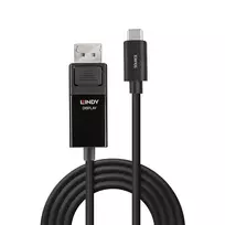 displayport 3m - Lindy USB Adapterkabel 8K60, USB-C Stecker > DisplayPort Stecker (juodas, 3 Meter, + HDR) - 2 nuotrauka