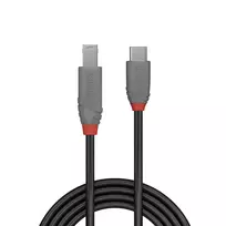 usb to c - LINDY Anthra Line USB 3.2 Type C į B kabelis, 1 m, Juodas (Black) / 36666 - 5 nuotrauka