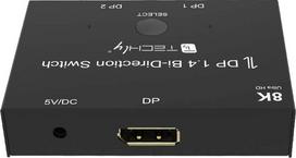 kabelia dp - Techly IDATA-DP-2DP-8KT DisplayPort 1.4 vaizdo signalo jungiklis 8K, dvikryptis - 2 nuotrauka