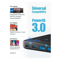 usb 2.4 a - Anker 543 Powerport Atom III, vidinis, juodas - 3 nuotrauka