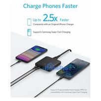 usb 2.4 a - Anker 543 Powerport Atom III, vidinis, juodas - 7 nuotrauka