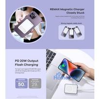 power bank wireless - Remax RPP-509, 5000mAh, 20W, Magnetic Wireless Charging, juodas (black) - 4 nuotrauka