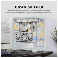 pc korpusas baltas - Corsair 3500X ARGB TG White (Baltas) - 7 nuotrauka