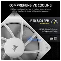 ventiliatoriai 120 mm - Corsair RS120 120 mm Korpuso Ventiliatorius 3 vnt Balta (White) - 3 nuotrauka