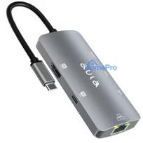 usb type c adapter to hdmi 60hz - Aula UC-910 6in1 Hub USB-C į HDMI 4K 30Hz / 2x USB 2.0 / USB 3.0 / PD įkrovimas / RJ45 Internetas (Pilkas) - 3 nuotrauka