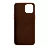 iphone apple deklai - Evelatus Apple iPhone 14 Genuine Leather dėklas su MagSafe Rudas (Brown) - 2 nuotrauka
