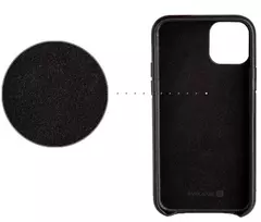 iphone korpusas - Korpuso galas, galinis dangtelis Evelatus               Leather Case for Apple iPhone 11 Pro       Black - 3 nuotrauka
