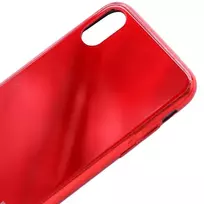 raudona plevele - Evelatus Apple iPhone X/XS Vanduo Ripple Full Color Electroplating Tempered Glass Case Raudona - 2 nuotrauka