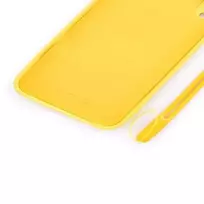 iphone korpusas - Korpuso galas, galinis dangtelis Evelatus         Apple      iPhone XR Soft Touch Silicone Case with Strap       Yellow - 2 nuotrauka
