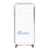 telefono dirzelis ant kaklo - Korpuso galas, galinis dangtelis Evelatus         Samsung      S10e Silicone TPU Transparent with Necklace Strap       Silver - 2 nuotrauka