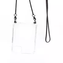 iphone korpusas - Korpuso galas, galinis dangtelis Evelatus         Apple      iPhone 11 Pro Silicone TPU Transparent with Necklace Strap Pro       Space Gray - 3 nuotrauka