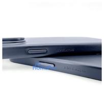 apple iphone 14 pro max leather case - Evelatus iPhone 14 Pro Max natūralios odos dėklas su MagSafe - Mėlynas (Blue) - 7 nuotrauka