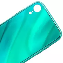 senukai iphone - Korpuso galas, galinis dangtelis Evelatus         Apple      iPhone XR Water Ripple Full Color Electroplating Tempered Glass Case       Green - 2 nuotrauka