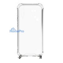 samsung galaxy a70 - Korpuso galas, galinis dangtelis Evelatus         Samsung      A70 Silicone TPU Transparent with Necklace Strap       Space Gray - 2 nuotrauka