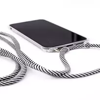 strip juosteles - Korpuso galas, galinis dangtelis Evelatus         Samsung      S10 Case with rope Black Stripes       Transparent - 2 nuotrauka