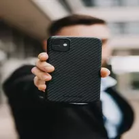 iphone korpusas - Korpuso galas, galinis dangtelis Evelatus         Apple      iPhone 11 Pro Carbon Case ECCI11       Black - 3 nuotrauka