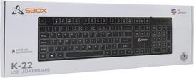 membranine klaviatura - Sbox K-22 Klaviatūra US Juodas (Black) - 2 nuotrauka