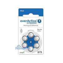 baterijos 675 - everActive PR44 675 klausos aparatų baterijos, 6 vnt. - 2 nuotrauka