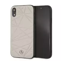 casio pilkas - Mercedes-Benz Apple iPhone XR Twister Genuine Leather Hard Case Pilkas - 4 nuotrauka