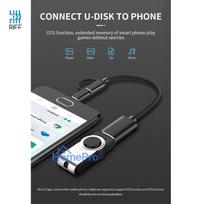 micro usb otg - Kabelis Riff 2in1 OTG, USB 2.0/USB Type C, 1.5 cm, raudona - 2 nuotrauka