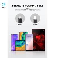 micro usb otg - Kabelis Riff 2in1 OTG, USB 2.0/USB Type C, 1.5 cm, raudona - 4 nuotrauka