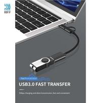 micro usb otg - Kabelis Riff 2in1 OTG, USB 2.0/USB Type C, 1.5 cm, raudona - 6 nuotrauka